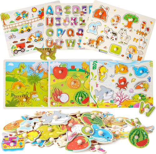 Wooden peg puzzles for - peg,