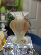 Onyx Yellow Swirl Marble Vase