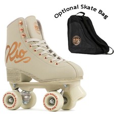 Rio Roller Quad Roller Skates Rose Cream - FREE SKATE TOOL!