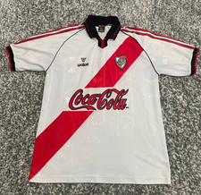 Rare 1995/96 River Plate No.3 Home Shirt L - Coca Cola - Poss Guillermo Rivarola