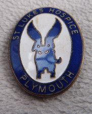 Vintage ST LUKES HOSPICE PLYMOUTH enamel pin badge VAUGHTONS