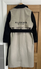 RRP £299 NEW ALLSAINTS MIXIE MAC TRENCH COAT, UK 10