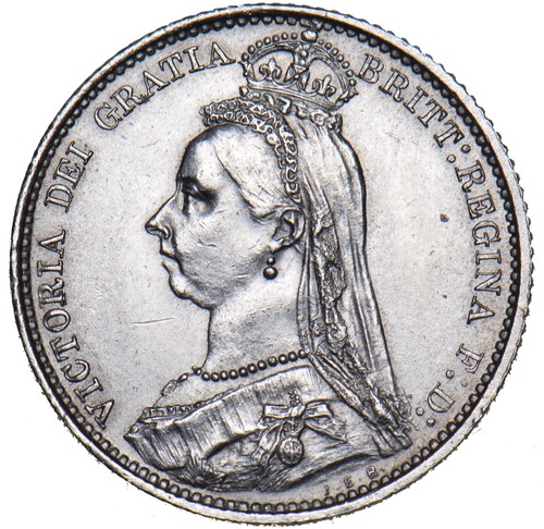 1887 sixpence - sixpence, i)