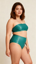 Love Life Latex ladies size 18 full brief in 0.3mm Jade green latex