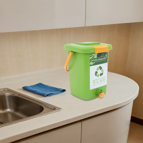 Kitchen compost bin green - kitchen,