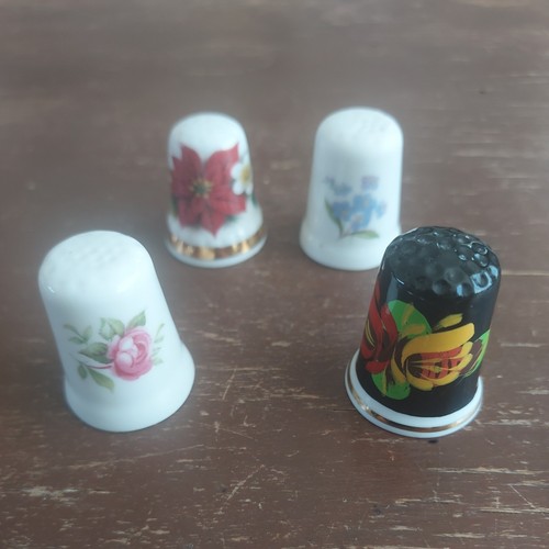 Four floral fine bone china - four,