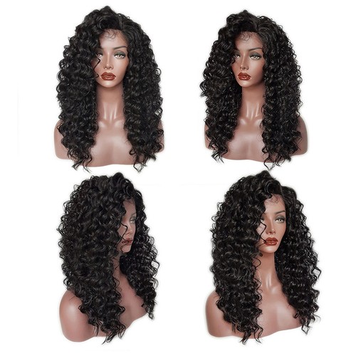 Black heat resistant curly - resistant,