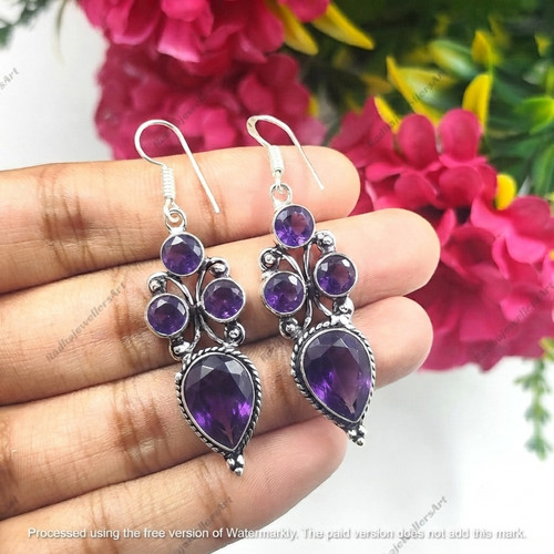 Purple amethyst gemstone - purple,