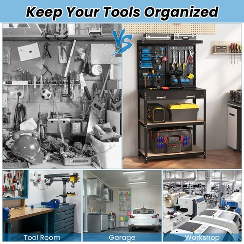 Pegboard blue garage - pegboard-blue,