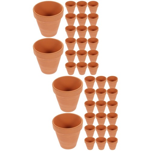 20pcs mini terracotta pots - terracotta,