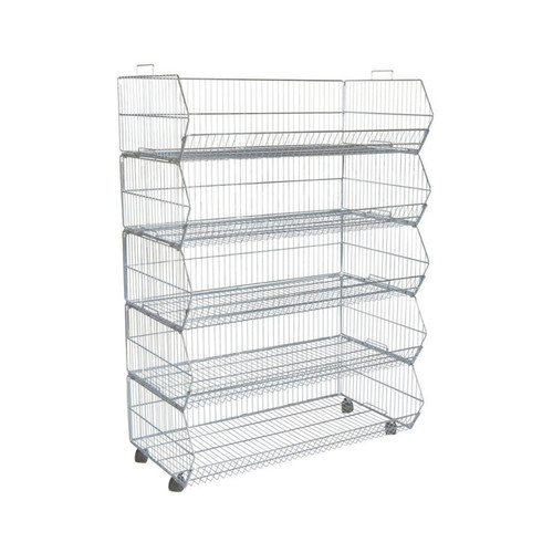 Tier chrome stacking - 5-tier, basket