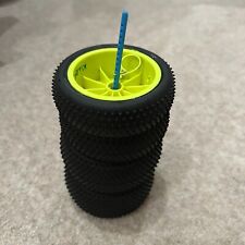 3x Wheel & Tyre Set Holder for R/C Buggy & Stadium Truck 1/8 RC 1/10 Hex  (Blue)