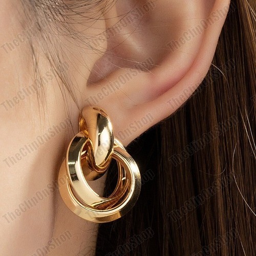 Clip retro 3cm gold - clip, on