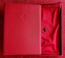 FERRARI 'Welcome To Ferrari' A4 Red Leather Folder 84 page book bag Boxed MINT