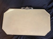 Art Deco Frameless  Chain Mirror Antique - 66 cm Long Wooden / Bevelled