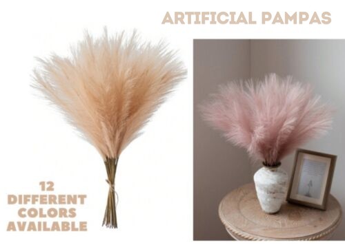 Artificial pampas grass fluffy - artificial,