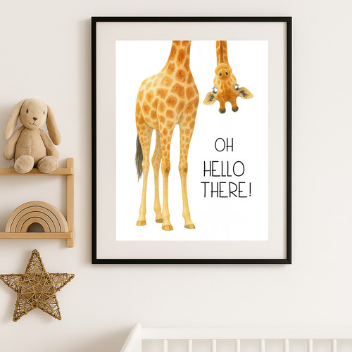 Giraffe poster print - , nursery