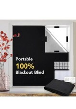 Deconovo 100% Blackout Blind Stick on No Drill Portable, 200x145cm Blackout Curt