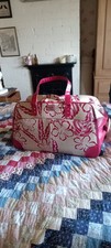 Vintage Roxy Floral Travel Luggage Rolling Duffle Bag