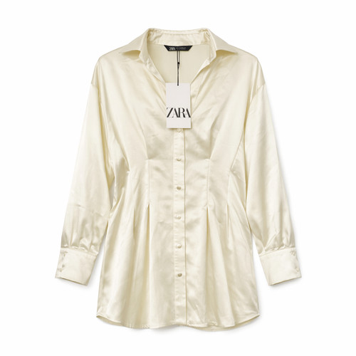 Zara satin shirt dress - satin, mini