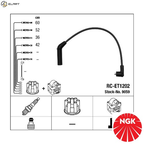 Ignition cable kit 9059 for - kit,