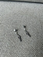 Chanel Coco Silver Earrings 