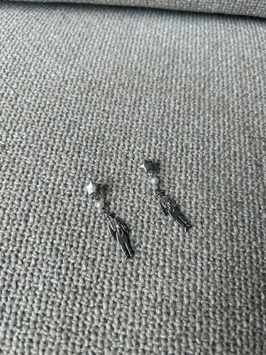 Chanel coco silver earrings - coco,