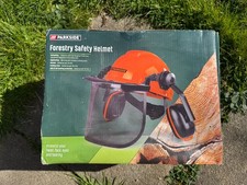 Parkside Forestry Safety Helmet with Ear Defenders & Visor work garden blower