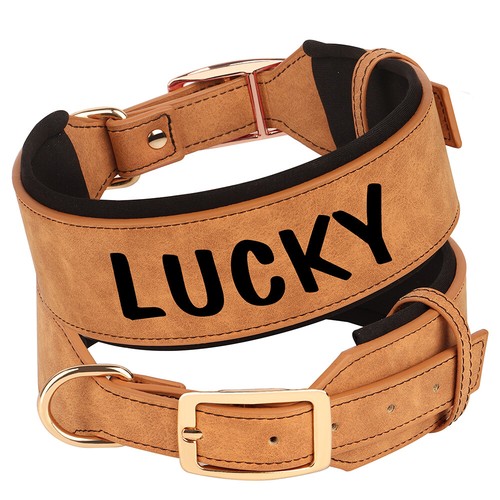 Wide leather personalised dog - wide,