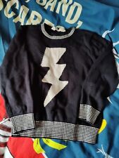 H&M 4-6 Years Thin Jumper Sweater Lightning Bolt Black