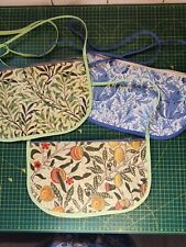 William Morris handmade PVC peg bag zipped and across the body length strap