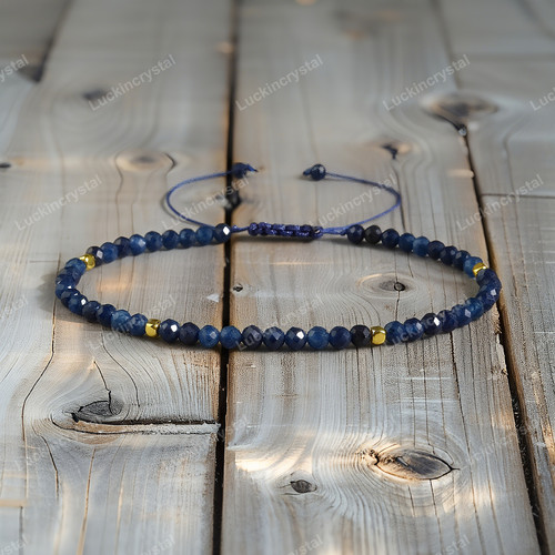 Natural faceted blue sapphire - faceted,