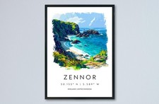 Zennor Watercolor Poster