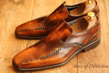 Jeffery west Tan Brown Leather Brogue Shoes Loafers Mens UK 8.5 US 9.5 EU 42.5