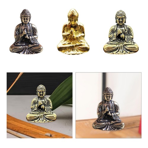 Brass buddha miniature - brass,