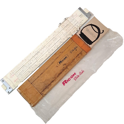 Ricoh bamboo slide rule - bamboo,