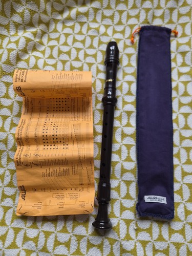 Aulos recorder with - recorder, case