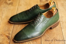 Oliver Sweeney Orate Green Leather Oxford Brogue shoes Men's UK 9 US 10 EU 43