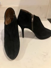 Zara black suede shoe boot