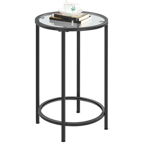 Glass side table - side, end