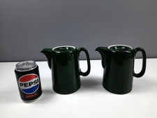 3 x Dunn Bennett & Co Ltd Vitreous Ironstone Jugs - Dark Green