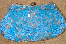 Blue Drap Barcelona Bag Clutch