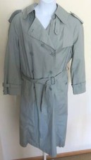 Vintage 1980s Euro Ladies Long TRENCHCOAT Euro Sz 44 US 14 Coat Double Breast