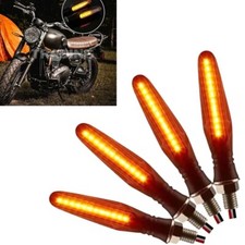 4x Amber LED Motorcycle Turn Signal Indicators Blinker Light For Triumph Street