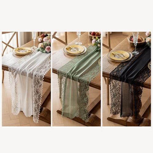 Lace table runner - runner, vintage