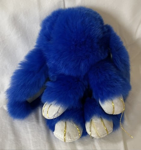 Bright blue fluffy bunny - bright,