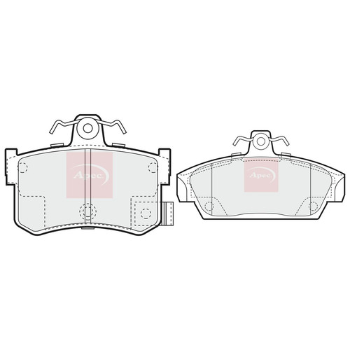 Apec front rear pads - rear,