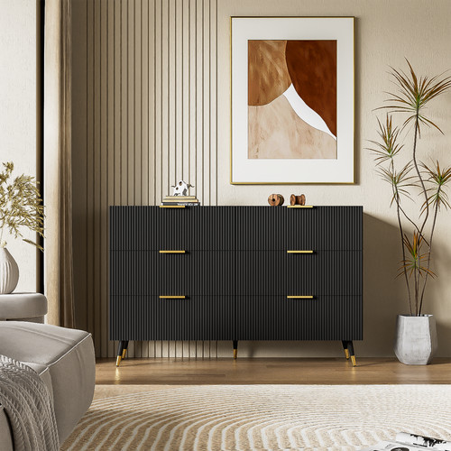 Modern black chest drawers - modern,