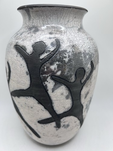 Raku pottery two gals - raku,