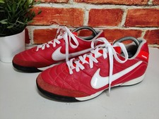 MENS NIKE TIEMPO NATURAL IV TF UK 8 EU 42.5 RED WHITE ASTRO TURF FOOTBALL BOOTS
